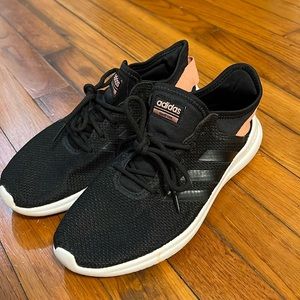 Black and Pink Adidas Cloudfoam Sneaker